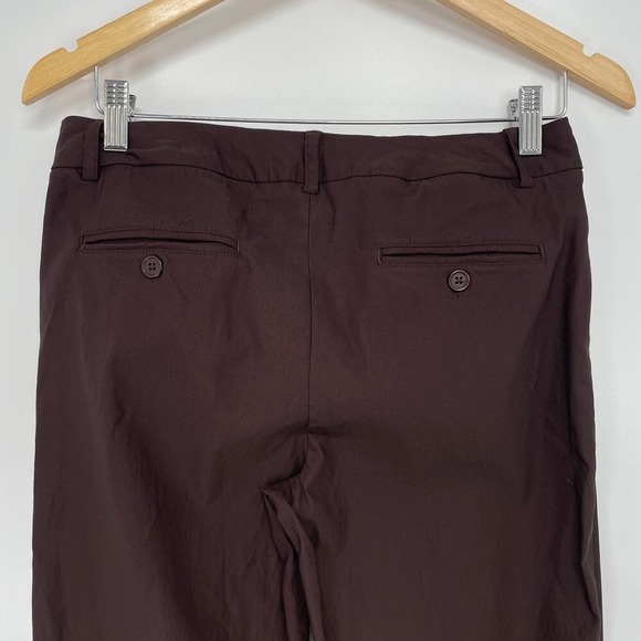 Nanette‎ Lepore Womens Brown Straight Leg Mid-Rise Officecore Dress Pants 4 - Picture 4 of 10